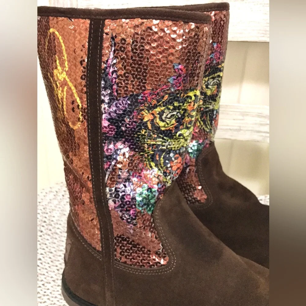 Ed Hardy Sequined Boots Y2K